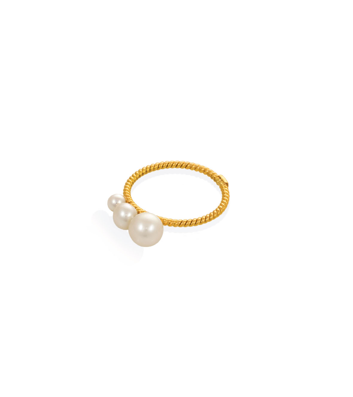 Basic Round Ring with Pearls By Christina Soubli